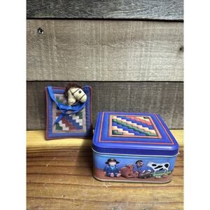 Amish Heritage Stick Horse Streak Lightning Quilt w/Tin Second Edition 1995